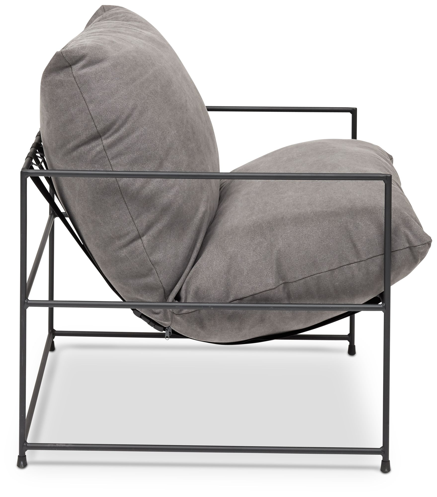 Image 3 Metro Trent 28.5" Wide Washed Grey Accent Chair Black Frame more views