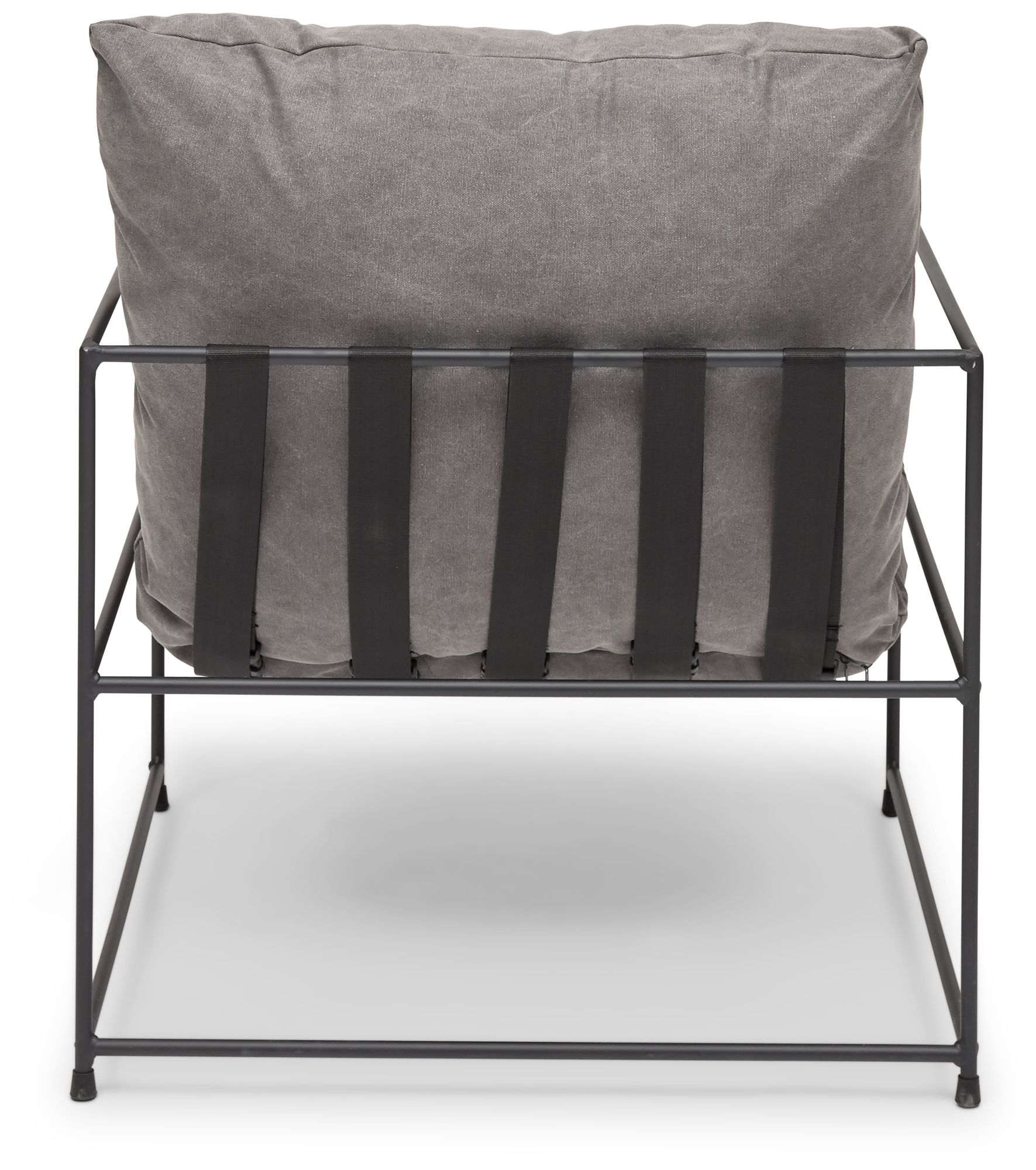 Image 5 Metro Trent 28.5" Wide Washed Grey Accent Chair Black Frame more views