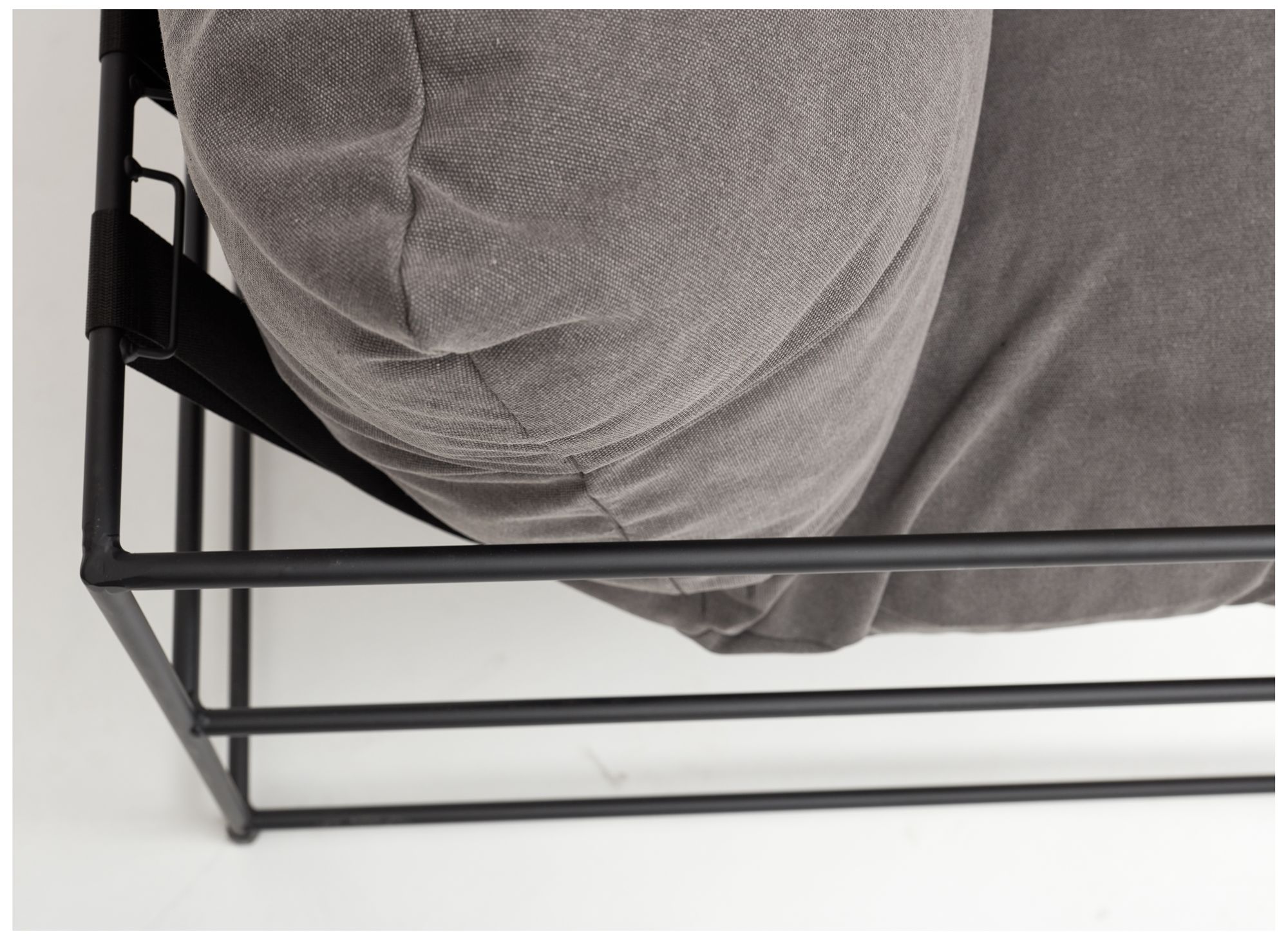 Metro Trent 28.5" Wide Washed Grey Accent Chair Black Frame