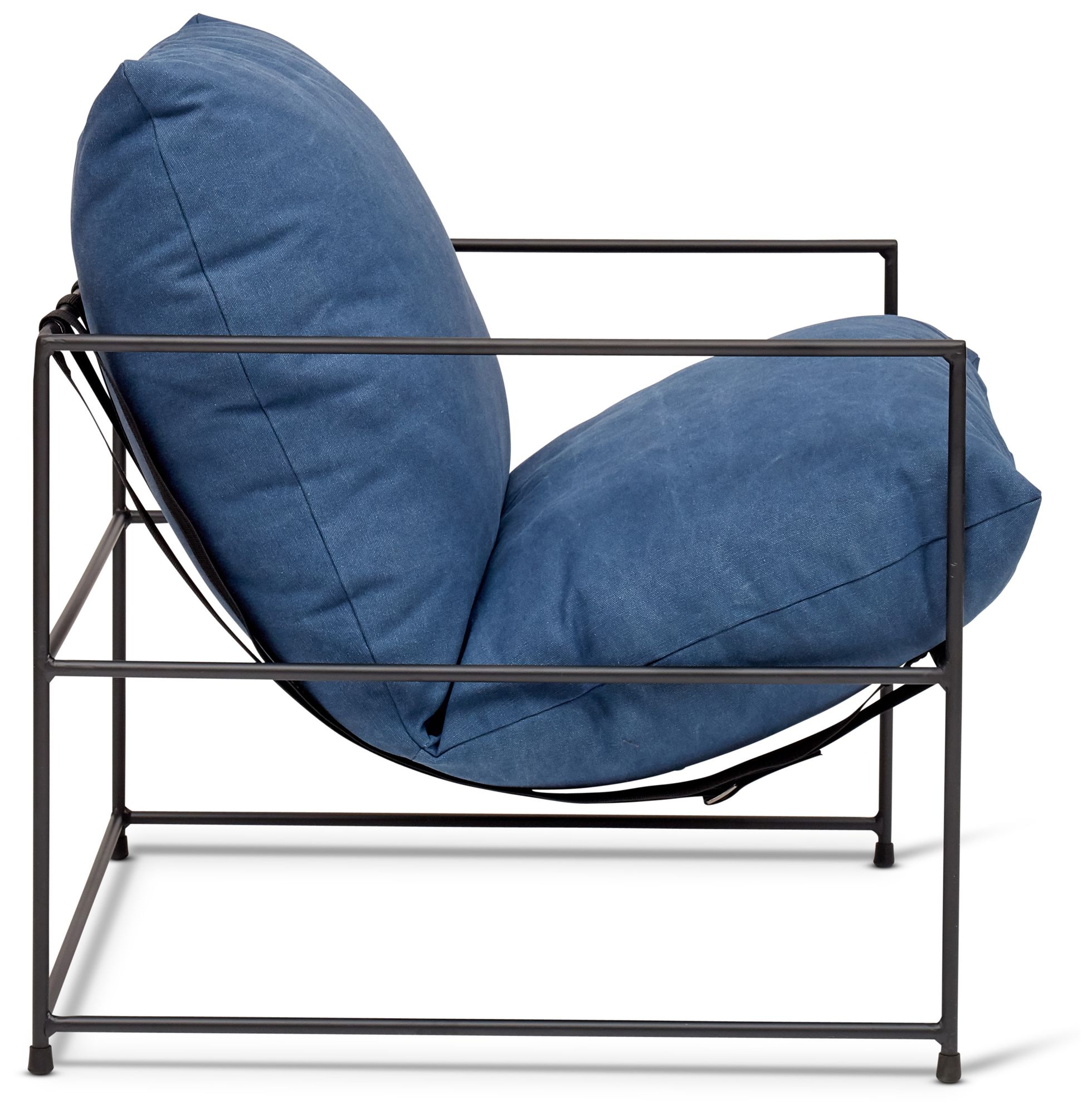 Image 3 Metro Trent 28.5" Wide Washed Navy Accent Chair Black Frame more views