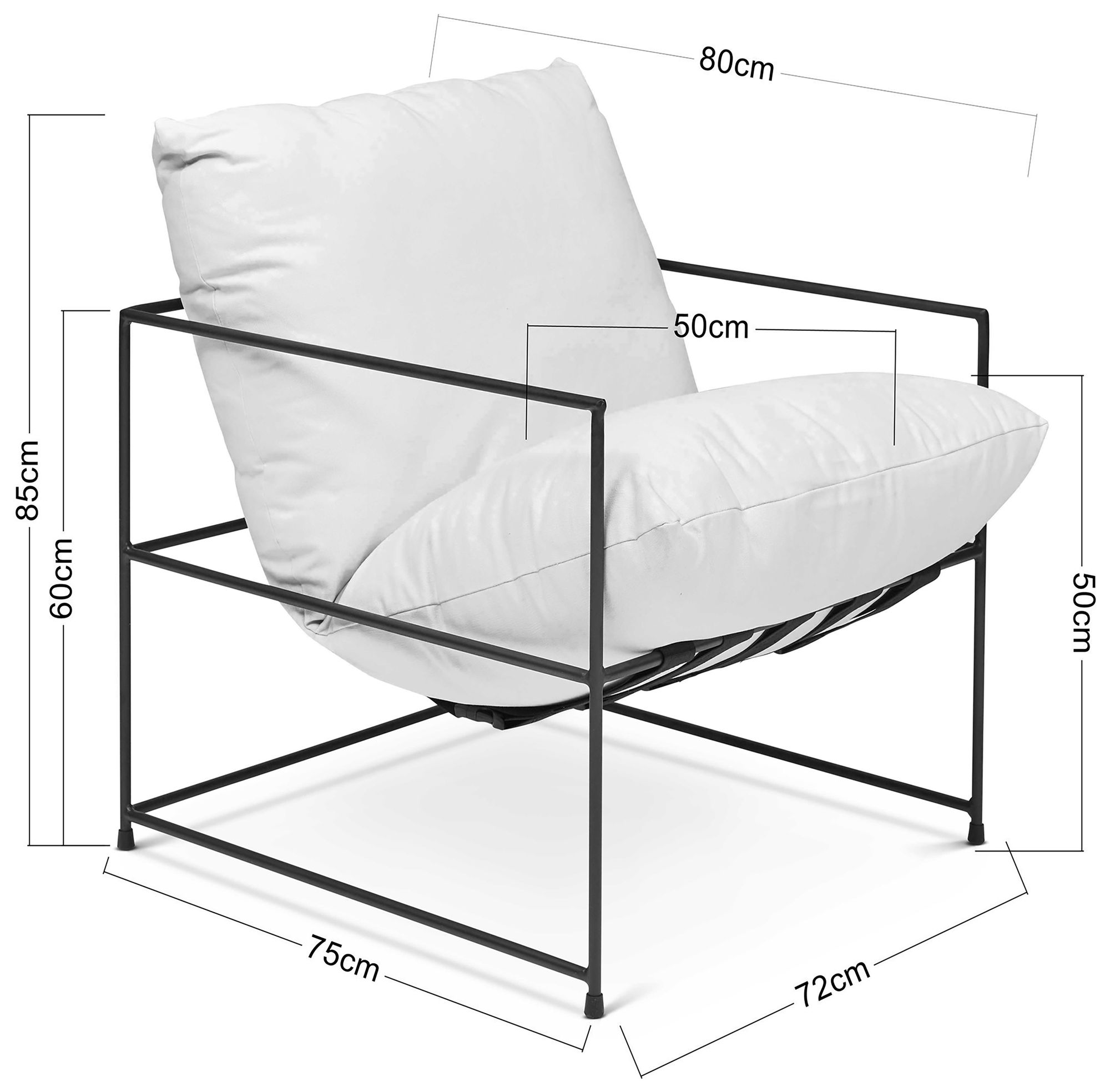 Metro Trent 28.5" Wide Washed Navy Accent Chair Black Frame