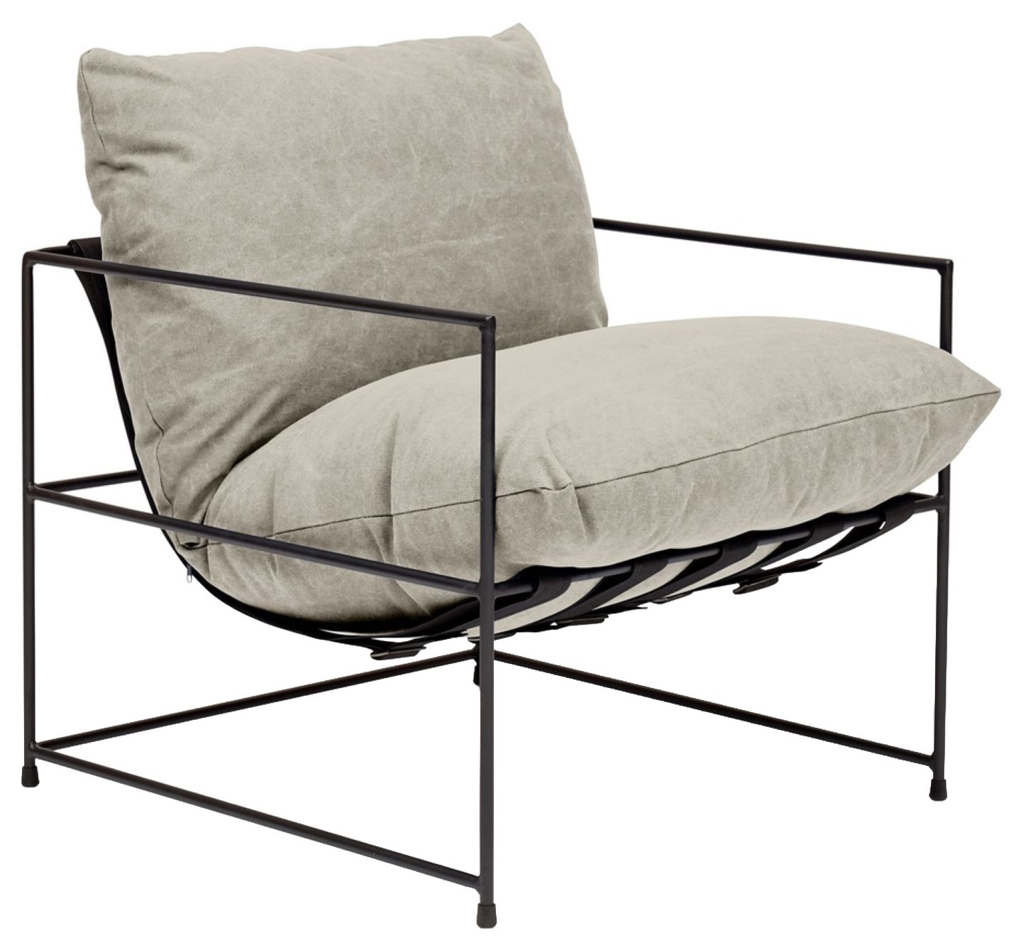 Image 2 Metro Trent 28.5" Wide Washed Sand Accent Chair Black Frame