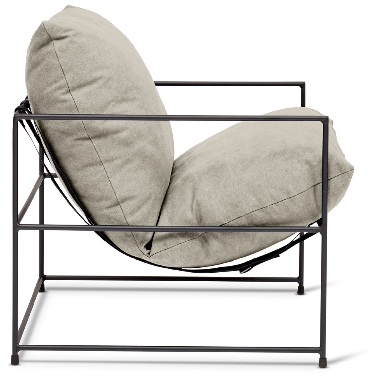 Image 3 Metro Trent 28.5" Wide Washed Sand Accent Chair Black Frame more views