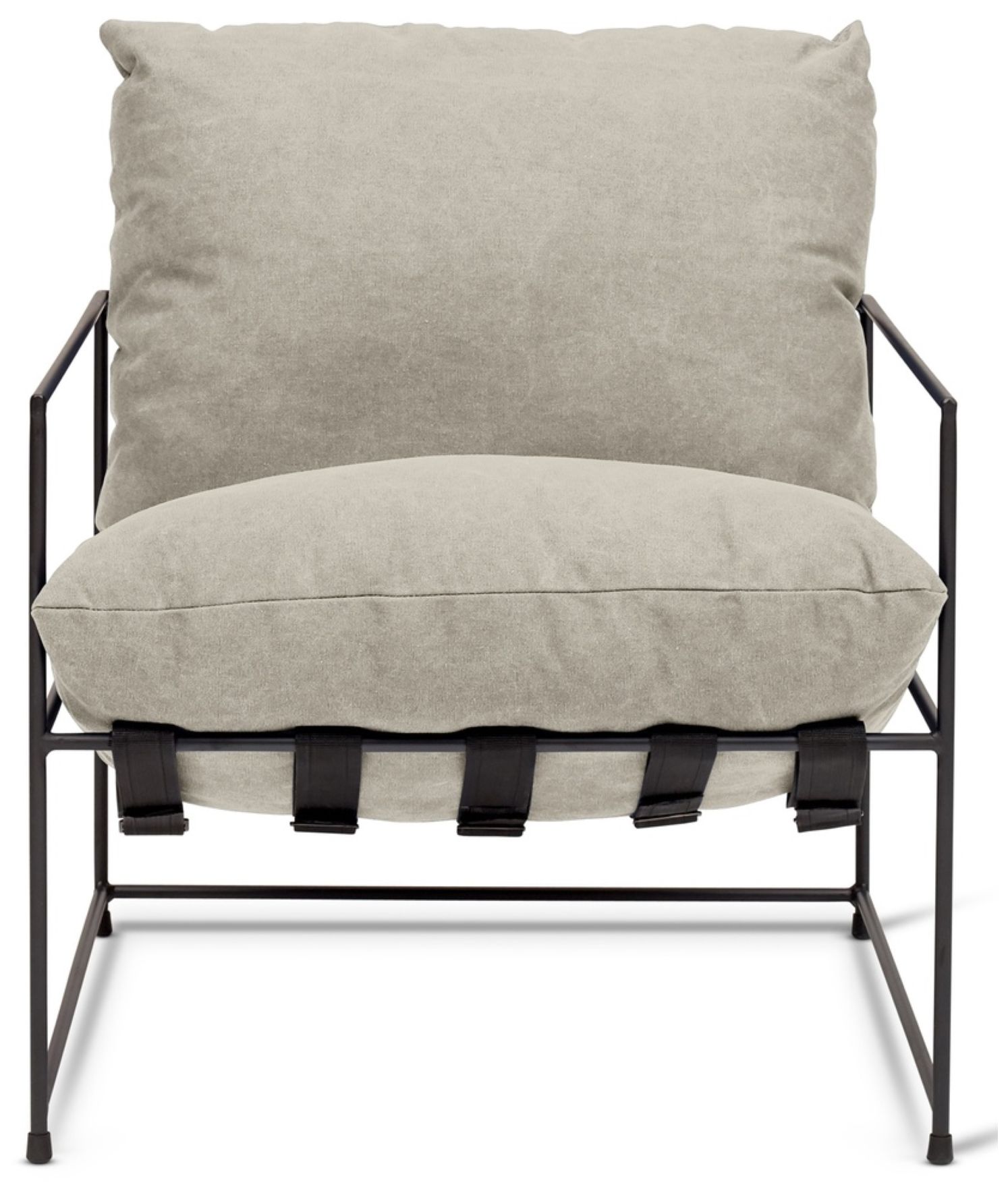 Image 4 Metro Trent 28.5" Wide Washed Sand Accent Chair Black Frame more views