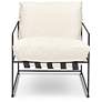 3_Metro Trent 28.5" Wide Washed White Accent Chair Black Frame more views