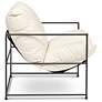 4_Metro Trent 28.5" Wide Washed White Accent Chair Black Frame more views