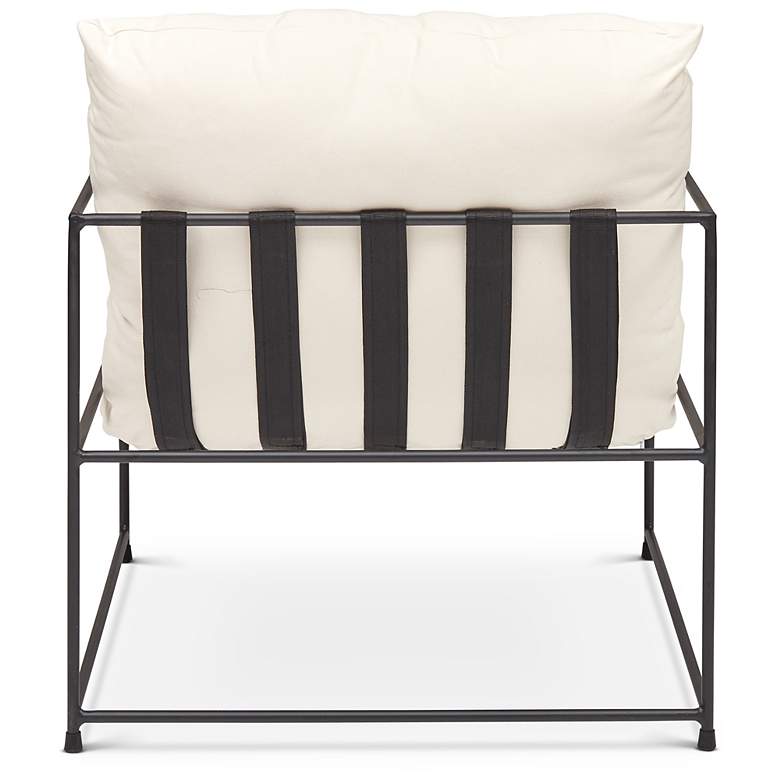 Image 5 Metro Trent 28.5" Wide Washed White Accent Chair Black Frame more views