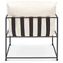 5_Metro Trent 28.5" Wide Washed White Accent Chair Black Frame more views
