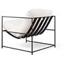 6_Metro Trent 28.5" Wide Washed White Accent Chair Black Frame more views