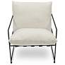 4_Metro Trent 28.5" Wide White Boucle Accent Chair Black Frame more views