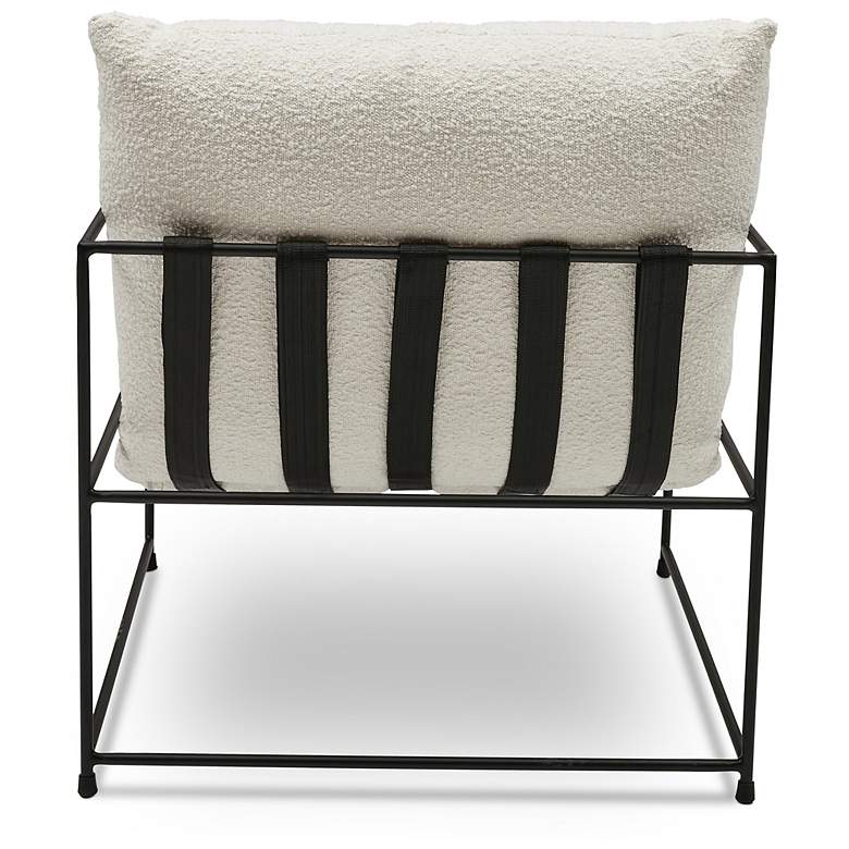Image 6 Metro Trent 28.5" Wide White Boucle Accent Chair Black Frame more views