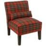 Metropol Ancient Stewart Red Fabric Slipper Chair