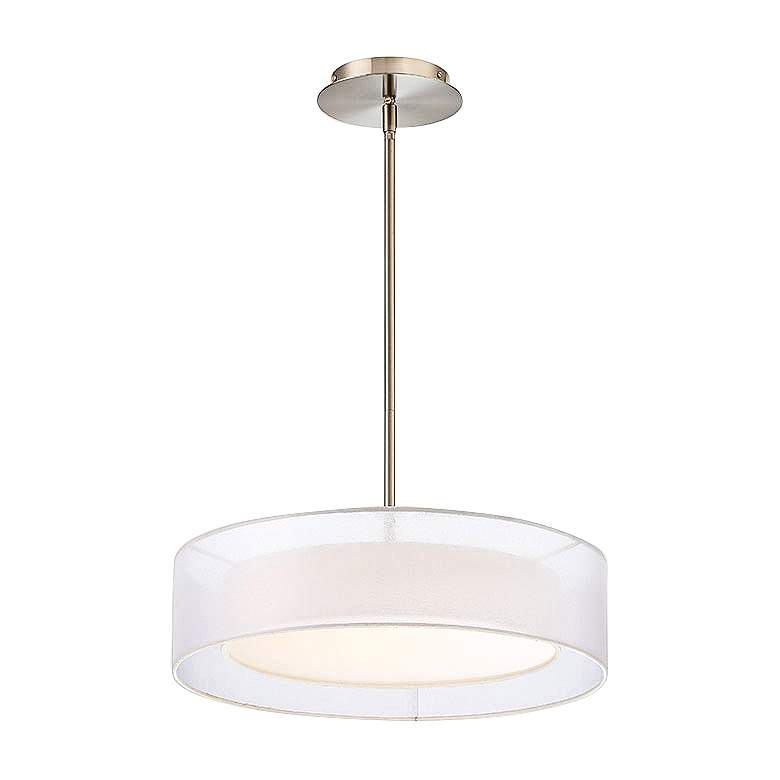 Image 1 Metropolis 18 inch Wide Brushed Nickel LED Pendant Light