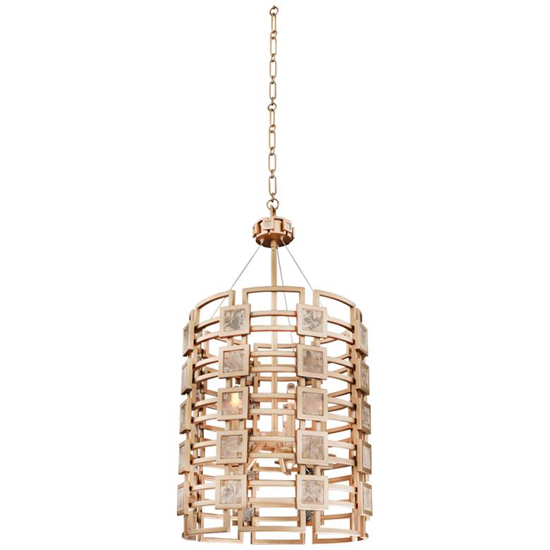 Image 2 Metropolis 19" Wide Modern Gold Lattice-Cage Pendant Light
