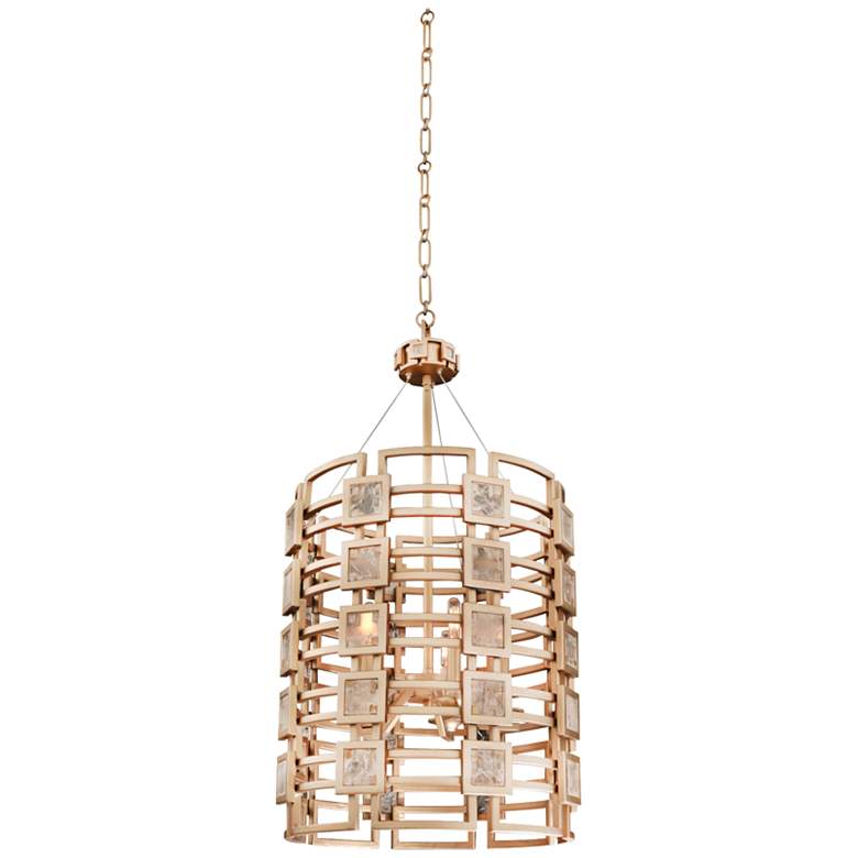 Image 2 Metropolis 19 inch Wide Modern Gold Lattice-Cage Pendant Light