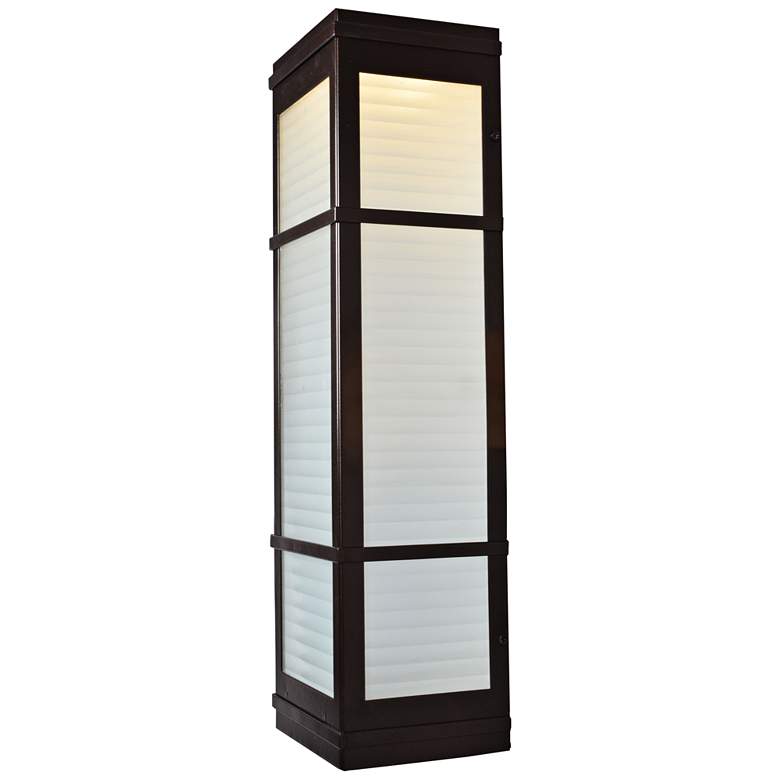 Image 1 Metropolis 20" High Bronze LED Outdoor Wall Light