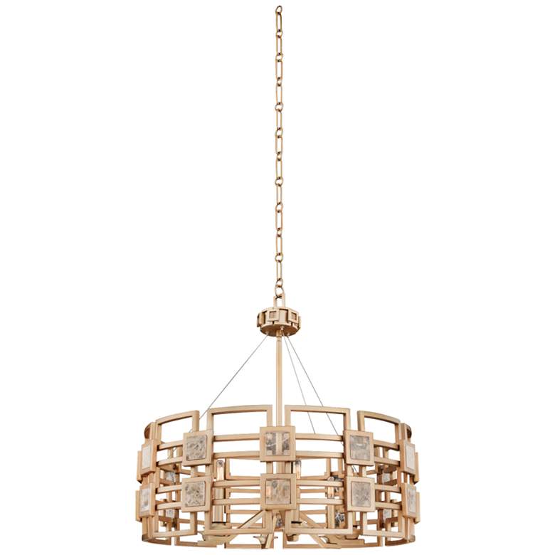 Image 2 Metropolis 28 inch Wide Modern Gold Lattice-Cage Pendant Light