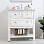 1_Metropolis 30" Wide White Wood 3-Drawer Single Sink Vanity