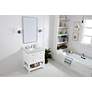 6_Metropolis 30" Wide White Wood 3-Drawer Single Sink Vanity more views