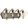 Metropolis 31 1/2"W Antique Gold and Rustic Bronze 4-Light Bath Light