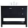 Metropolis 42"W Black 2-Drawer Single Sink Bathroom Vanity