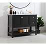 3_Metropolis 42"W Black 2-Drawer Single Sink Bathroom Vanity more views