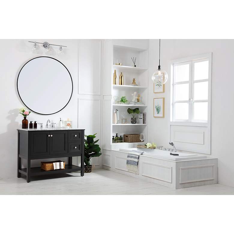Image 5 Metropolis 42"W Black 2-Drawer Single Sink Bathroom Vanity more views