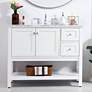 2_Metropolis 42"W White 2-Drawer Single Sink Bathroom Vanity