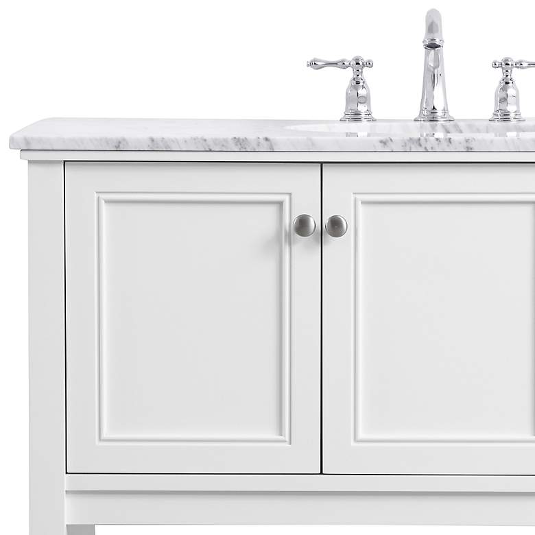 Image 3 Metropolis 42"W White 2-Drawer Single Sink Bathroom Vanity more views