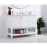 4_Metropolis 42"W White 2-Drawer Single Sink Bathroom Vanity more views