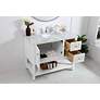 5_Metropolis 42"W White 2-Drawer Single Sink Bathroom Vanity more views