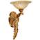 Metropolitan 1-Light 8.75-in French Gold Wall Sconce with Gold Glass Shade