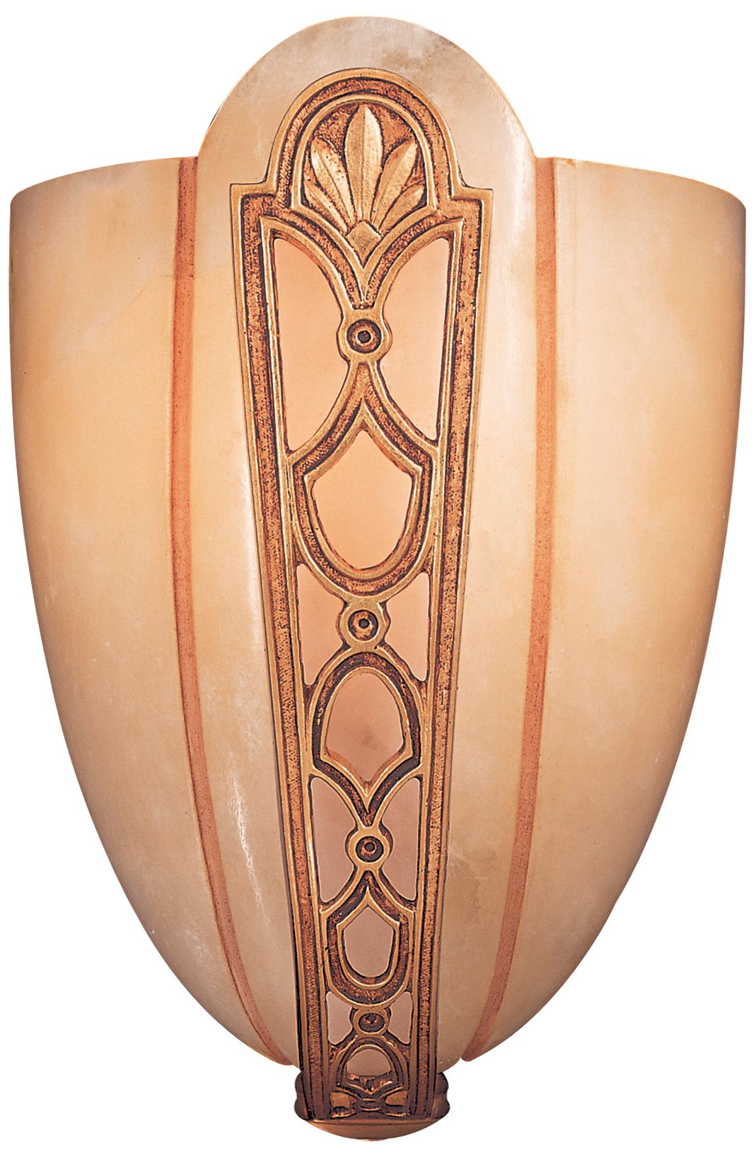 Image 4 Metropolitan 1-Light French Gold Wall Sconce with Alabaster Glass Shade more views
