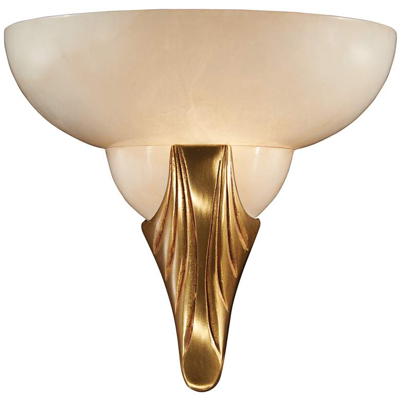 Image 1 Metropolitan 10 1/4"H French Gold Hand-Made Wall Sconce