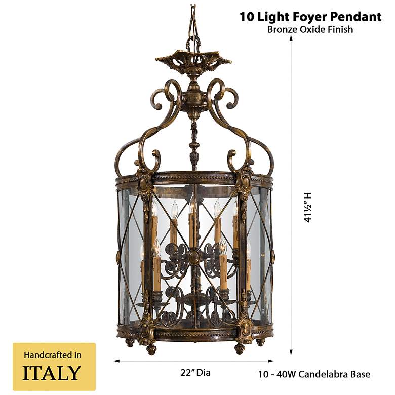 Image 4 Metropolitan 10-Light 22.04-in Bronze Oxide Pendant with Clear Glass Shades more views
