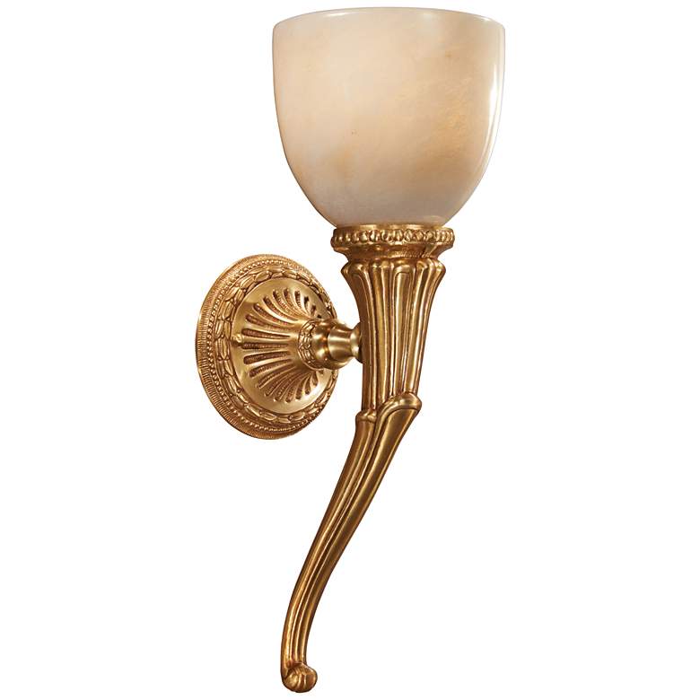 Image 2 Metropolitan 17 1/2 inchH French Gold Hand-Made Wall Sconce