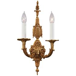 Metropolitan 18 1/2&quot;H French Gold Hand-Made Wall Sconce