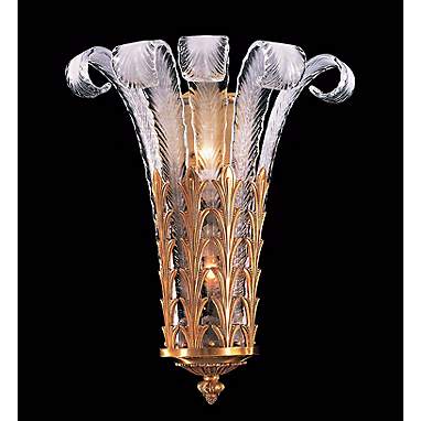 Metropolitan 20 1/4"H Italian Murano Glass Feather Sconce