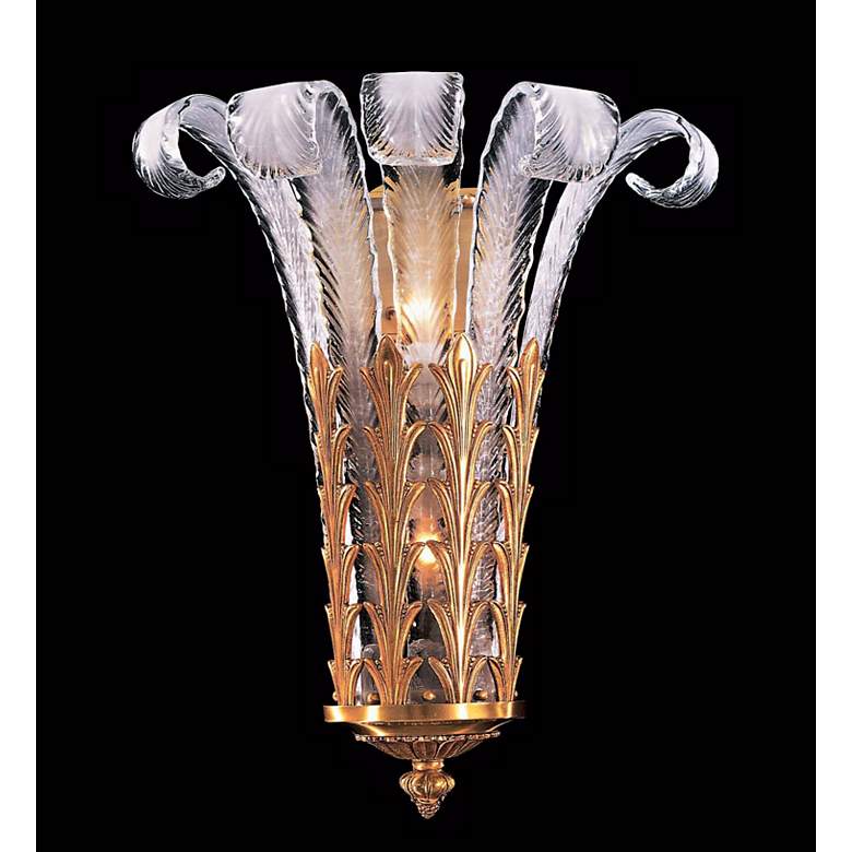 Image 1 Metropolitan 20 1/4 inchH Italian Murano Glass Feather Sconce