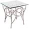 Metropolitan 23" Wide Glass and Nickel Branches Side Table