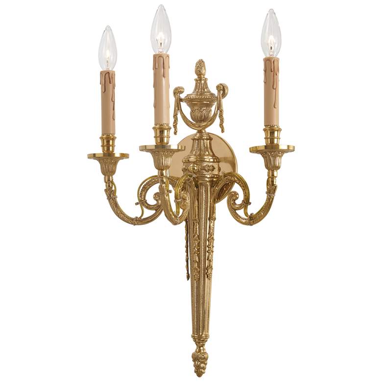 Image 1 Metropolitan 3-Light 10.63-in French Gold Indoor Wall Sconce