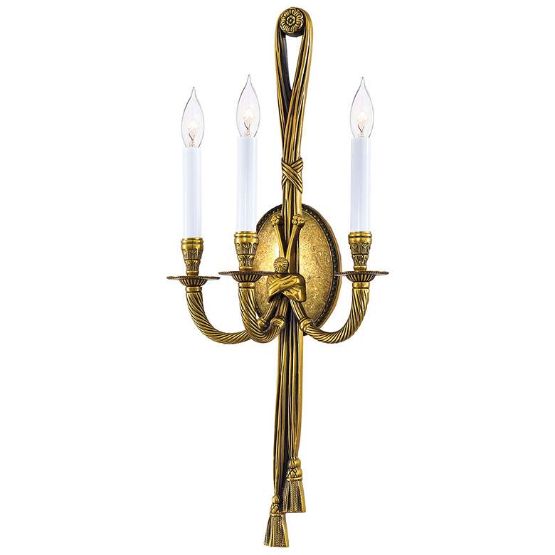 Image 1 Metropolitan 3-Light 11.25-in Antique Gold Indoor Wall Sconce