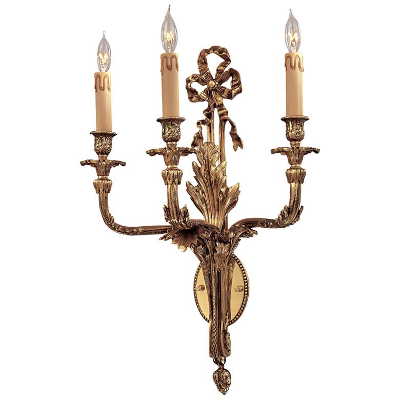 Image 1 Metropolitan 3-Light 16-in Renaissance Gold Indoor Wall Sconce
