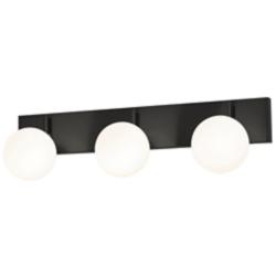 Metropolitan 30" Wide Black 3-Light LED Vanity Bath Light