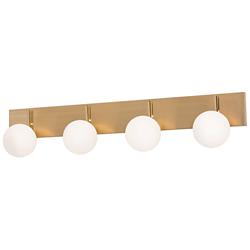 Metropolitan 30" Wide Satin Brass 3-Light LED Bath Light