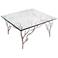 Metropolitan 32" Wide Glass and Polished Nickel Side Table