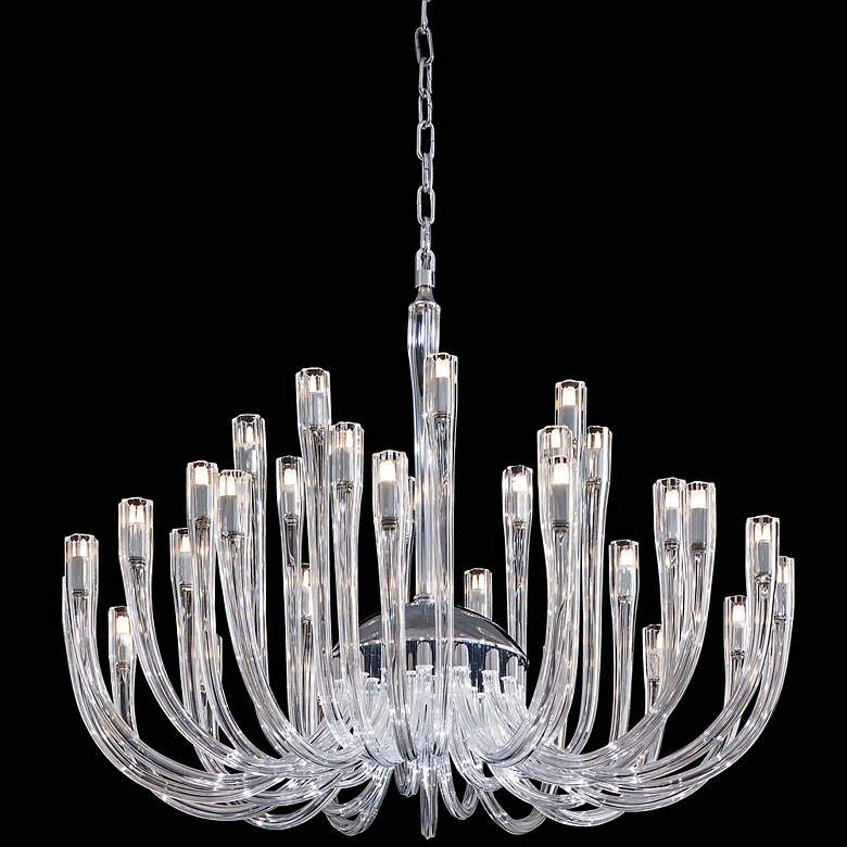 Image 1 Metropolitan 35 1/2 inch Wide Clear Glass Chandelier