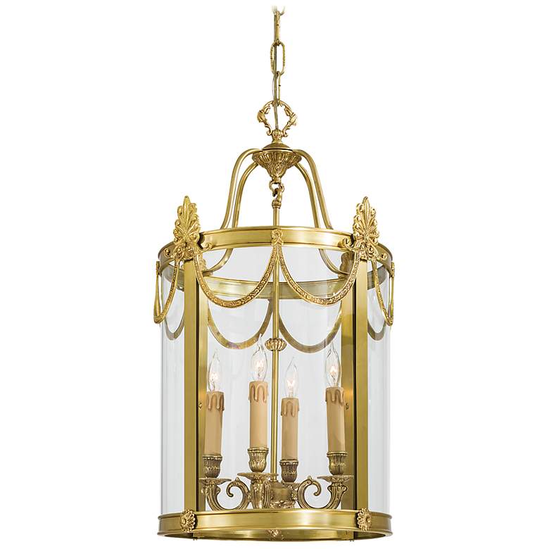 Image 2 Metropolitan 4-Light 15.25-in Dore Gold Foyer Pendant with Glass Shade