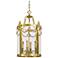 Metropolitan 4-Light 15.25-in Dore Gold Foyer Pendant with Glass Shade