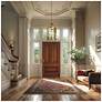 3_Metropolitan 4-Light 15.25-in Dore Gold Foyer Pendant with Glass Shade more views